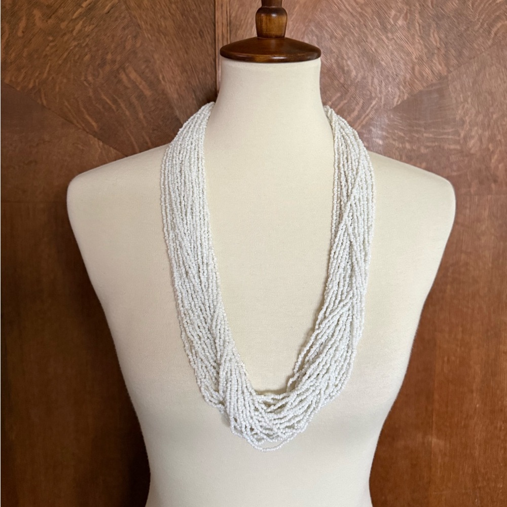 Vintage seed bead multi strand necklace